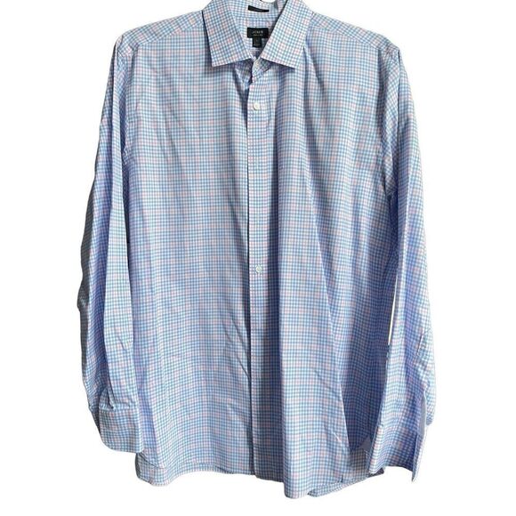 J Crew 120's 2 ply crosby checkered button down shirt Large - Picture 1 of 5